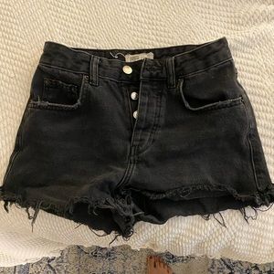 Denim shorts black
